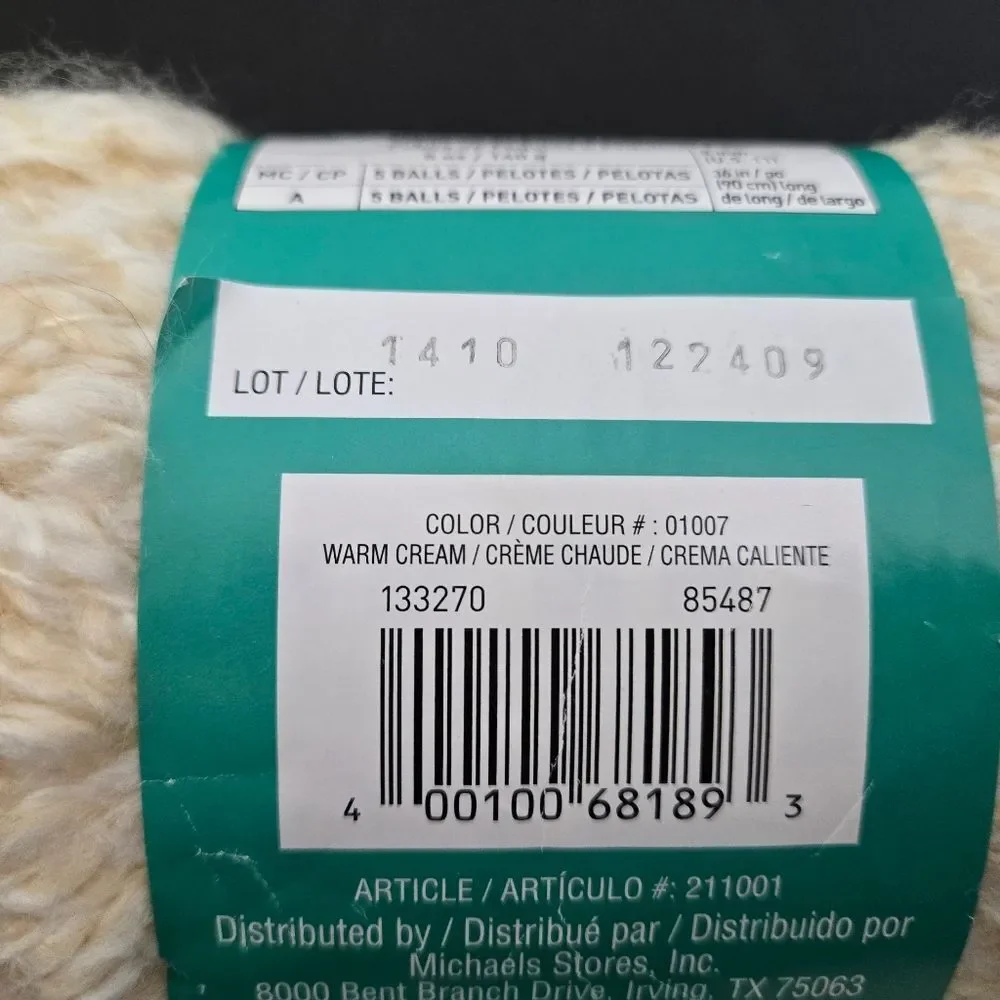 Loops & Threads Country Loom Yarn Warm Cream